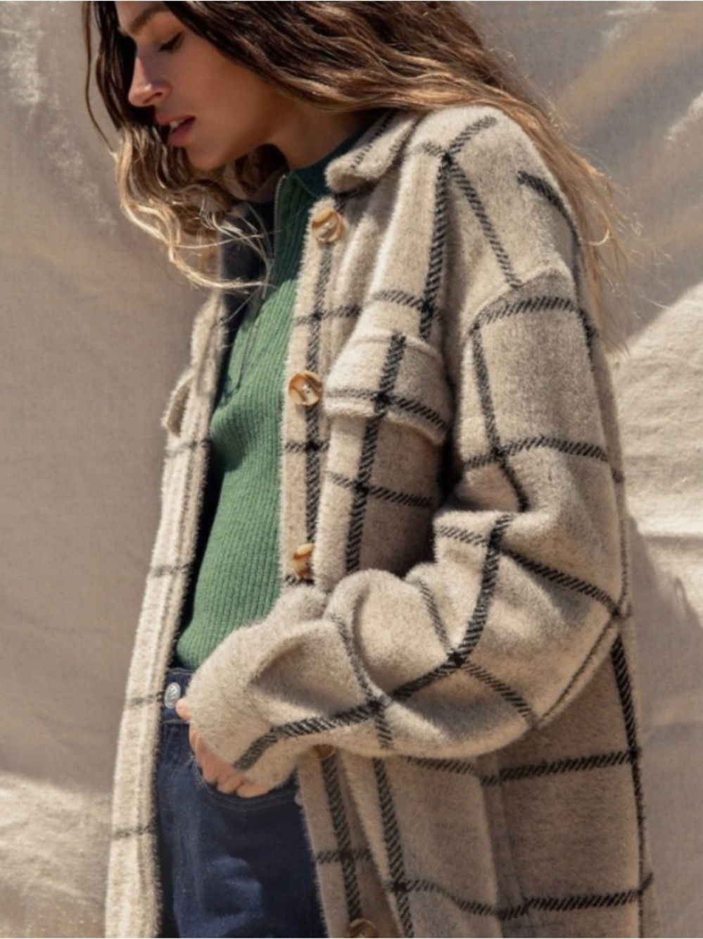 Z Supply Plaid Tucker Shirt Jacket Shacket